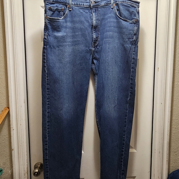 Levi's 505 Jeans Men's 42x30 Classic Straight Blue Dark Wash 42 X 30 - Picture 3 of 8